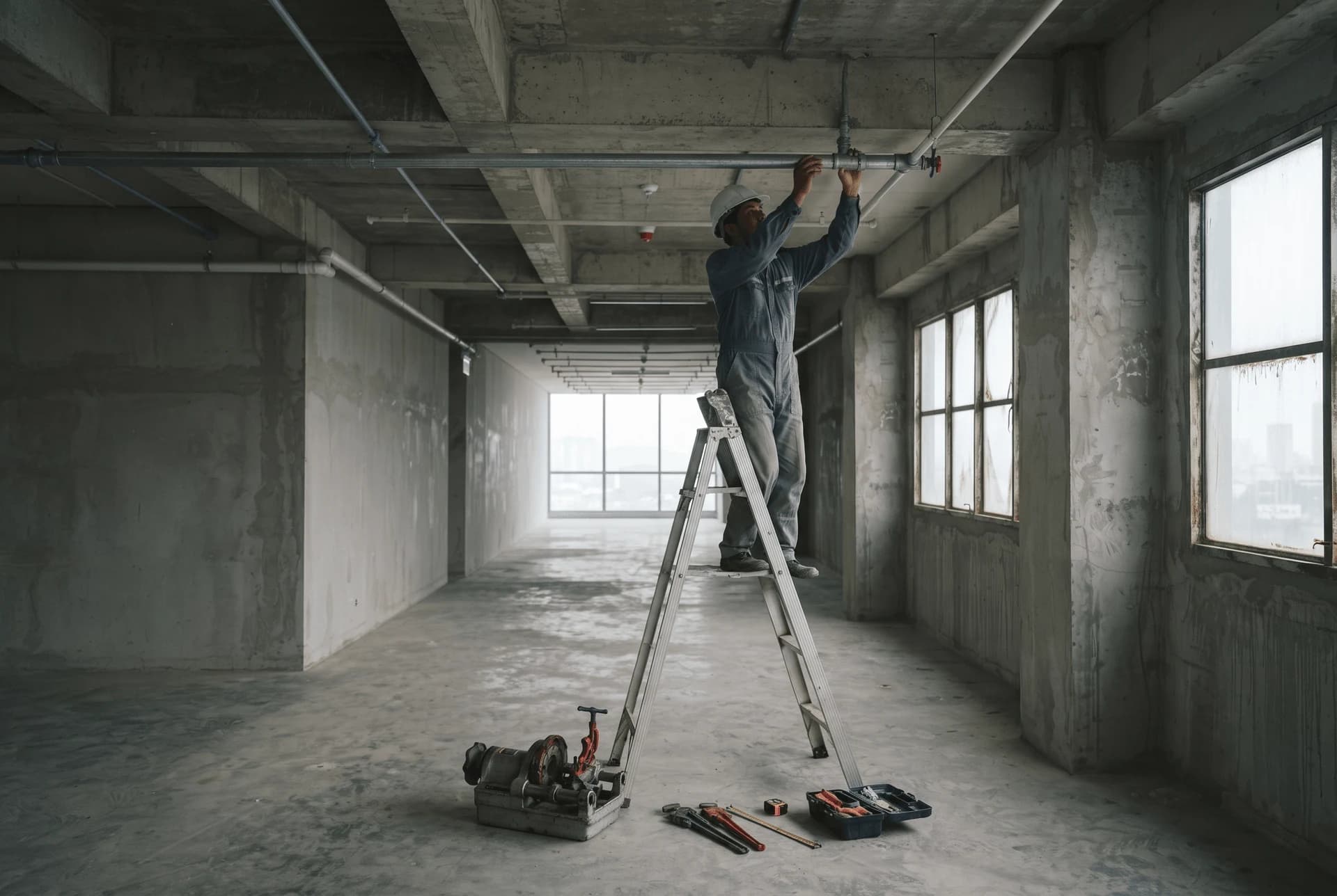 Thi công lắp đặt đường ống và thiết bị phòng cháy tại công trình